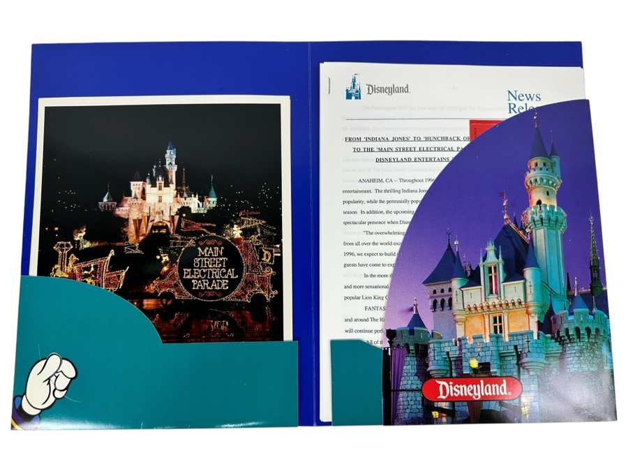 Vintage 1996 Disneyland Press & Publicity Kit With Photos And Letters - Farewell Season Of The Main Street Electrical Parade