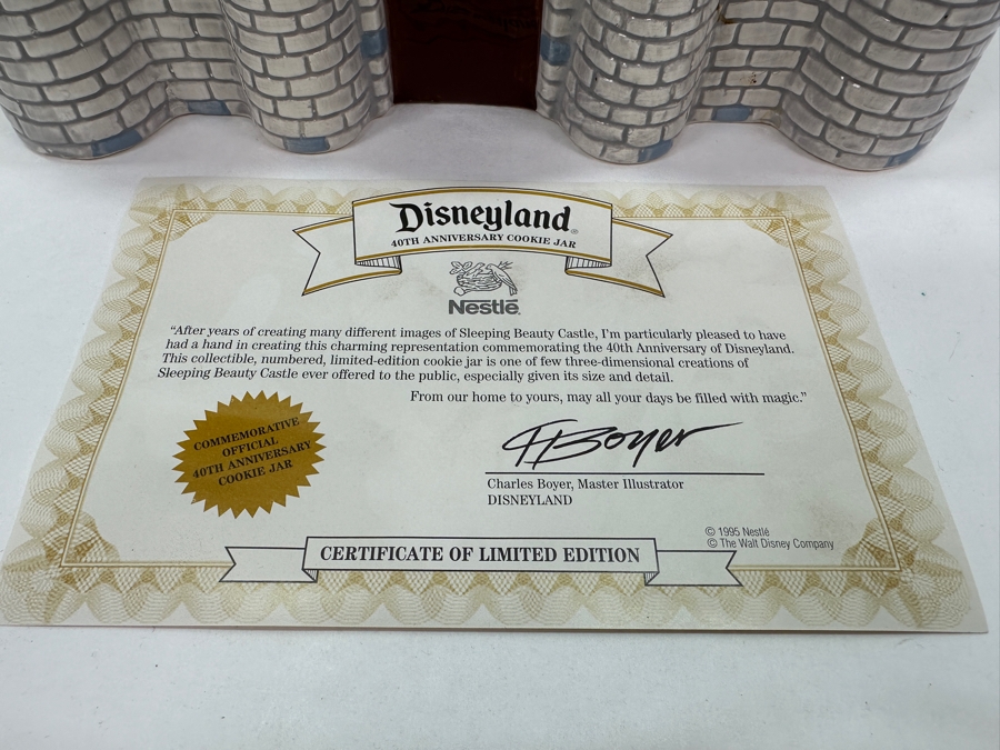 Limited Edition Disneyland 40th Anniversary Cookie Jar Nestle With COA 9W X 7D X 11H [Photo 5]