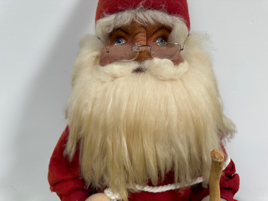 4' Tall Handmade Santa Claus Figure Signed N. L. Made By Fallbrook, CA Artist Vintage 1995 [Photo 4]
