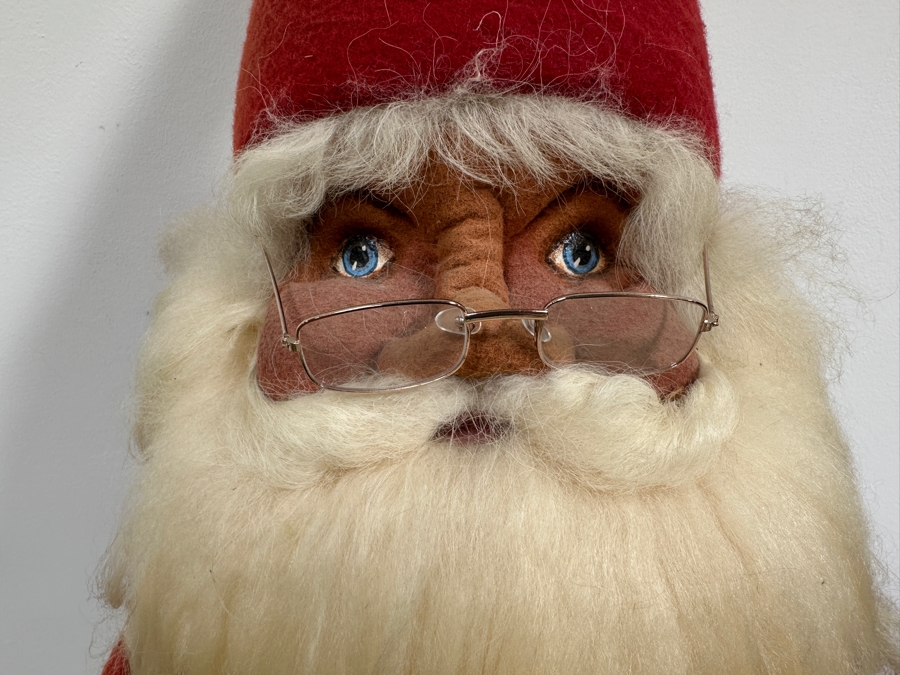 4' Tall Handmade Santa Claus Figure Signed N. L. Made By Fallbrook, CA Artist Vintage 1995 [Photo 3]