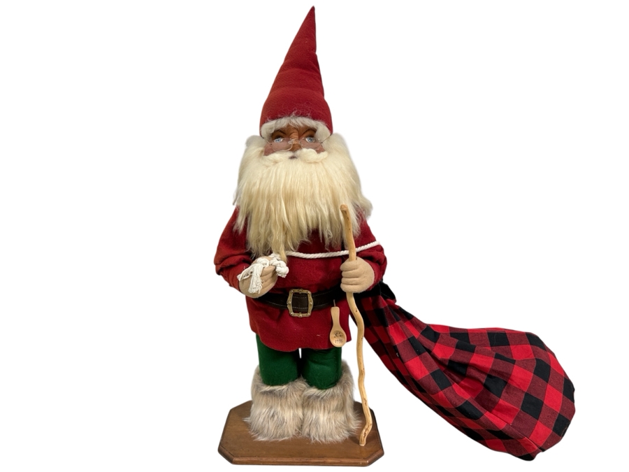 4' Tall Handmade Santa Claus Figure Signed N. L. Made By Fallbrook, CA Artist Vintage 1995 [Photo 1]