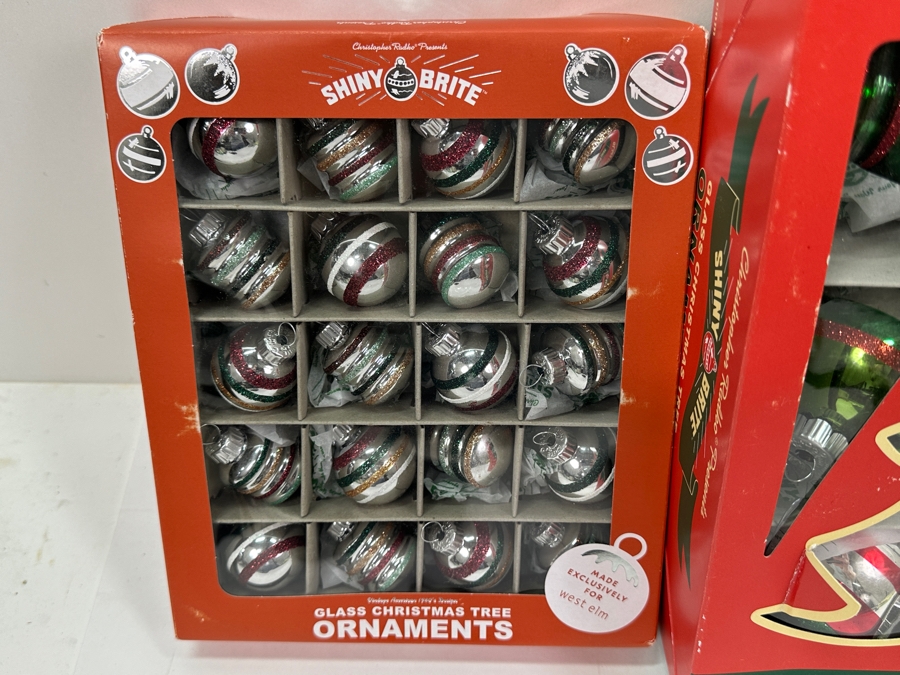 Christopher Radko Shiny Brite Glass Christmas Tree Ornaments [Photo 4]