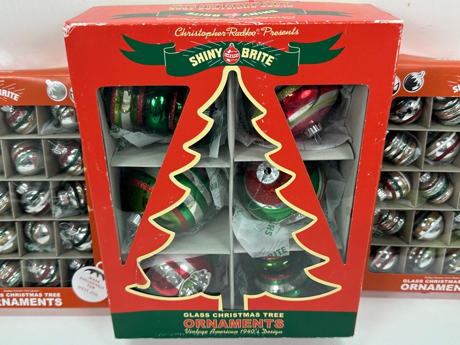 Christopher Radko Shiny Brite Glass Christmas Tree Ornaments [Photo 3]