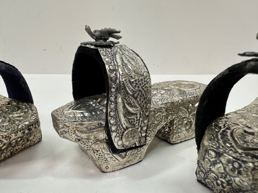 Just Added - Two Pairs Of Repousse Silverplate Child's Shoes [Photo 4]