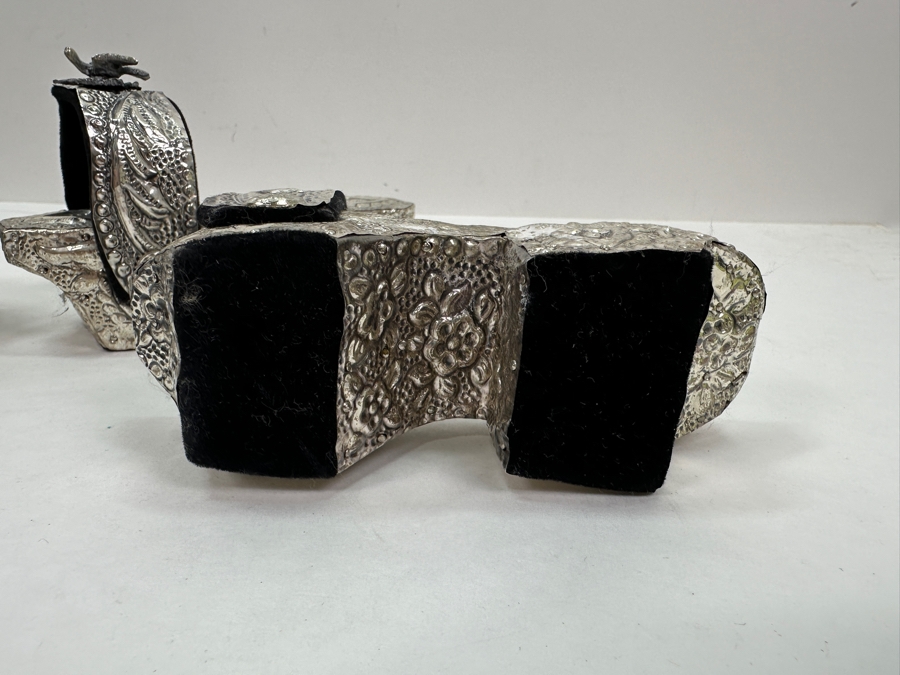 Just Added - Two Pairs Of Repousse Silverplate Child's Shoes [Photo 9]