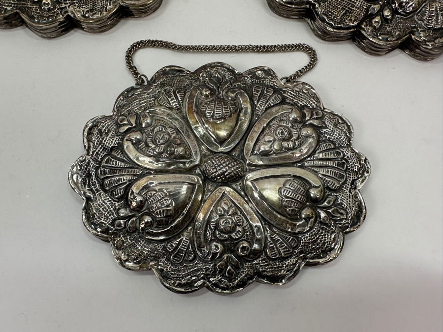 Just Added - (3) Vintage Repousse Silverplate Mirrors 5.5'W - 8'W [Photo 4]