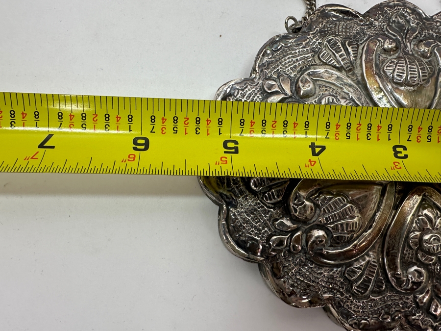 Just Added - (3) Vintage Repousse Silverplate Mirrors 5.5'W - 8'W [Photo 8]