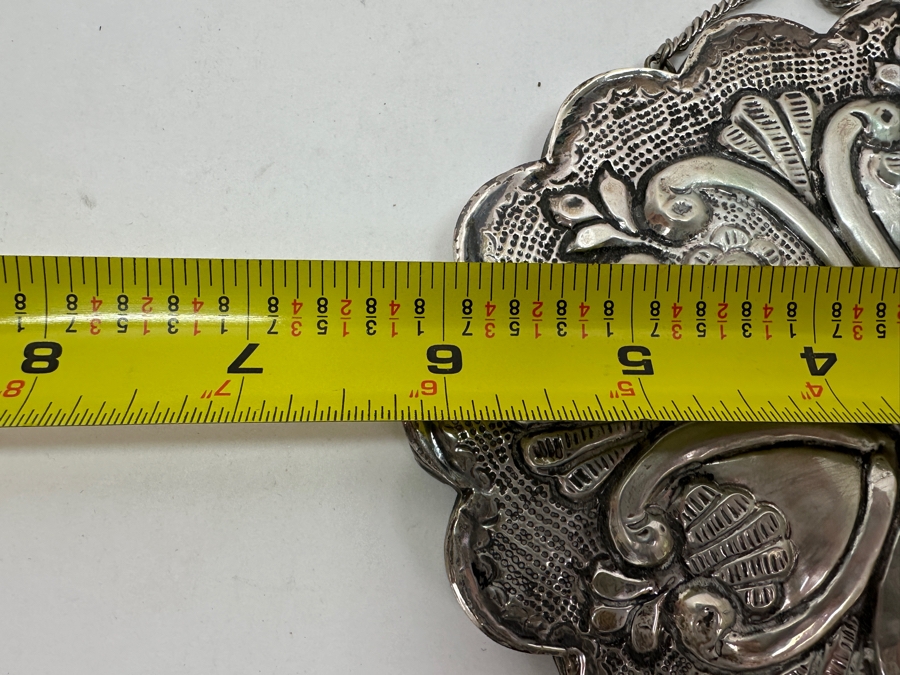 Just Added - (3) Vintage Repousse Silverplate Mirrors 5.5'W - 8'W [Photo 7]