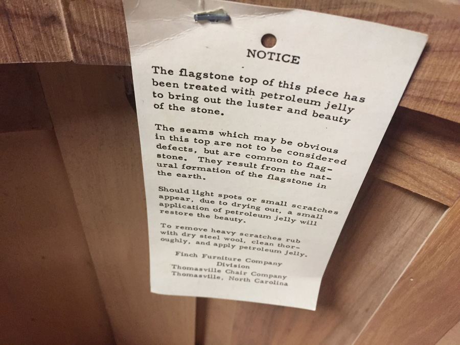 Thomasville Drum Table with Flagstone Top [Photo 6]