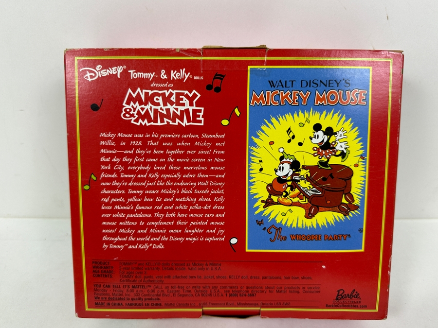 Vintage 2002 Mattel Barbie Collectibles Collector Edition Mickey & Minnie Barbie Doll With Box [Photo 4]