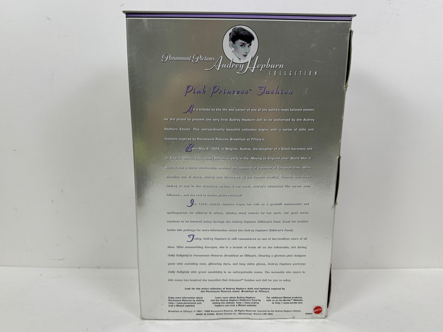 Vintage 1998 Mattel Barbie Classic Edition Audrey Hepburn As Holly Golightly In Breakfast At Tiffany's In Box 20665 [Photo 4]