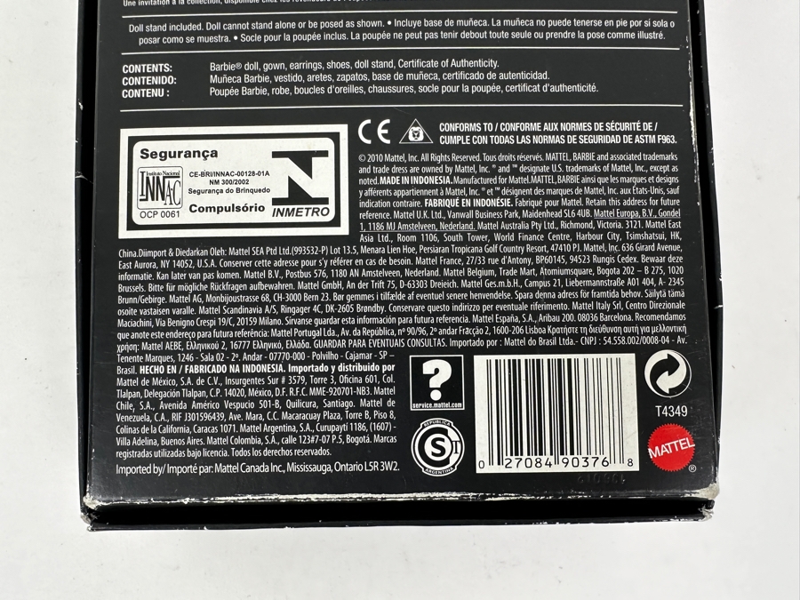 Vintage 2010 Mattel Barbie Pink Label Rose Splendor In Box T4349 [Photo 7]
