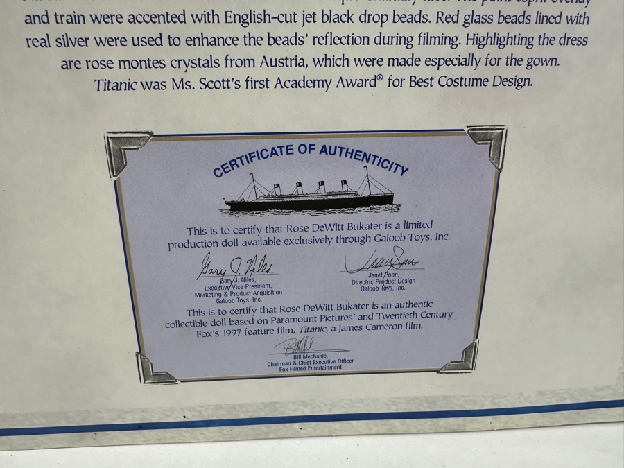 Vintage 1998 Rose Titanic Motion Picture Collector Doll By Galoob [Photo 6]