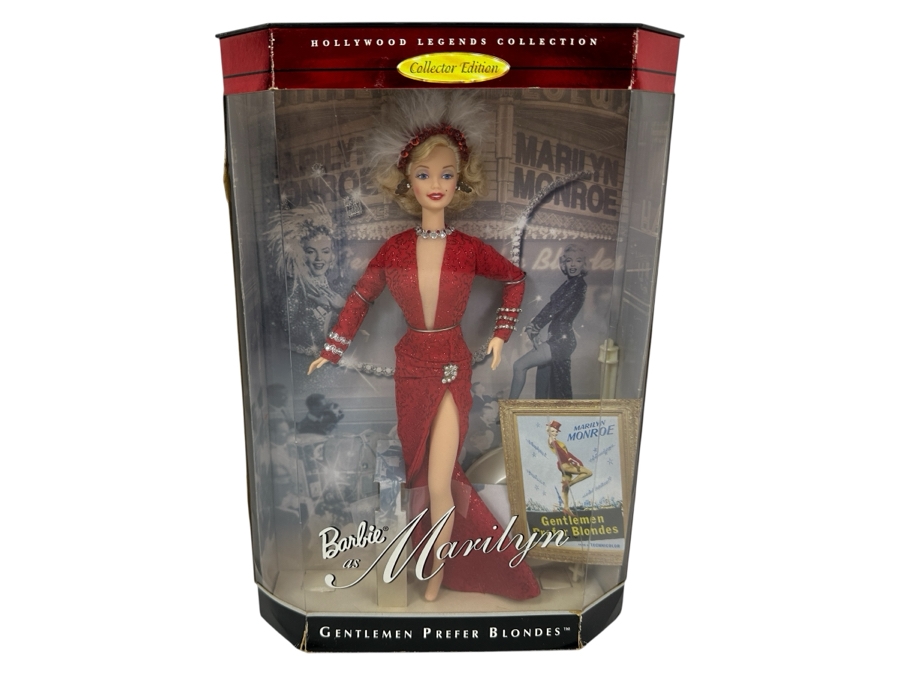 Vintage 1997 Mattel Barbie Collector Edition Hollywood Legends Collection Barbie As Marilyn Gentlemen Prefer Blondes In Box 17452