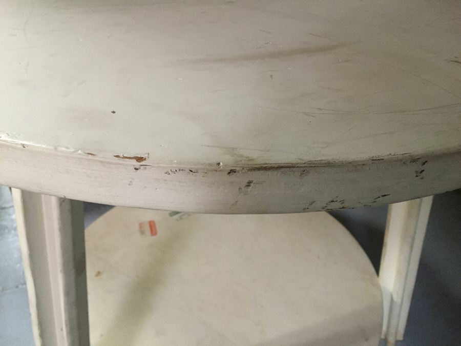 White 2-Tier Custom Side Table [Photo 3]