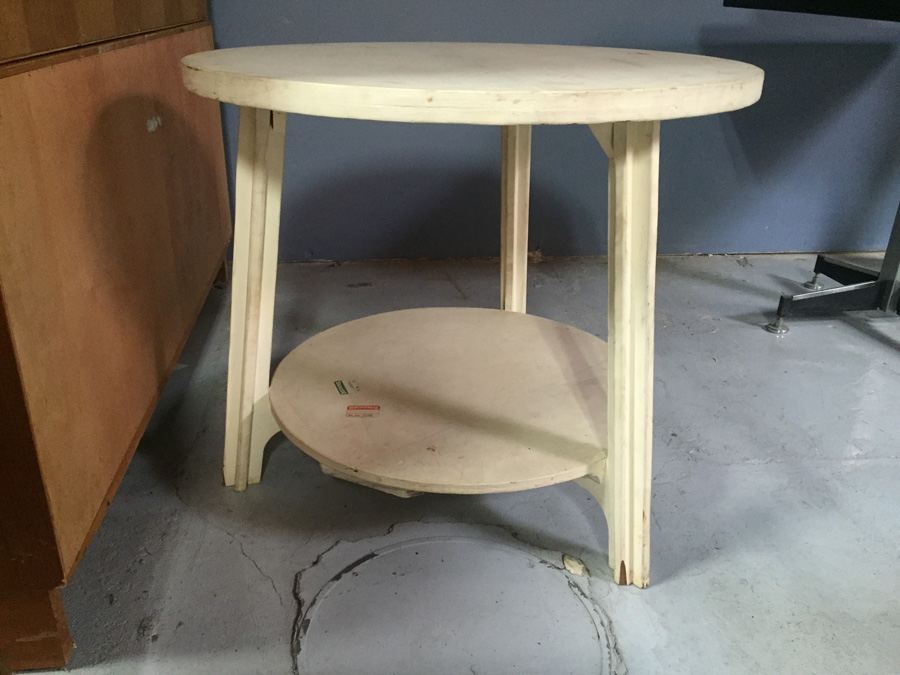 White 2-Tier Custom Side Table [Photo 5]