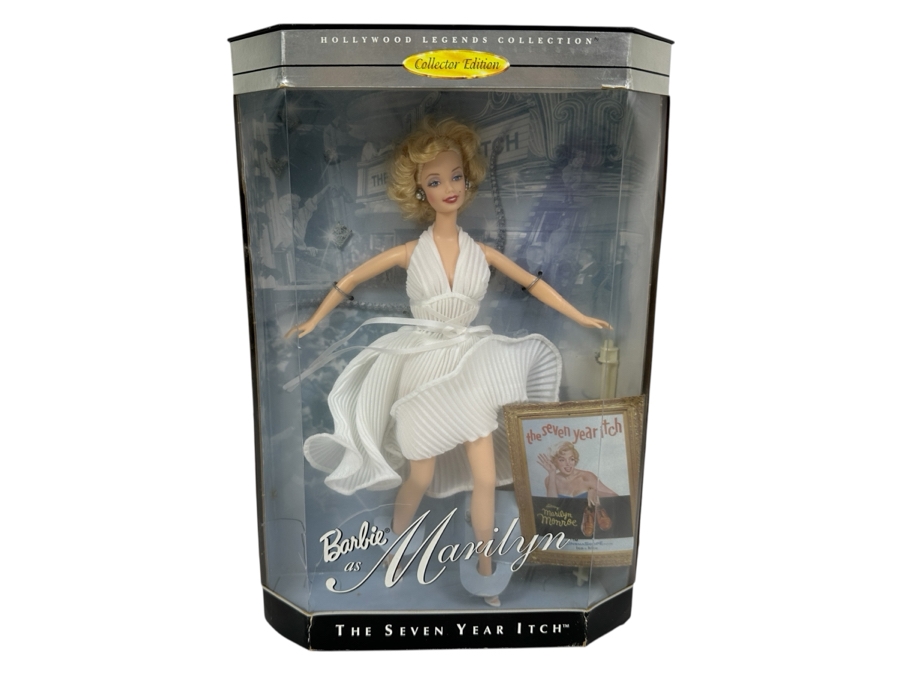 Vintage 1997 Mattel Barbie Collector Edition Hollywood Legends Collection Barbie As Marilyn The Seven Year Itch In Box 17155