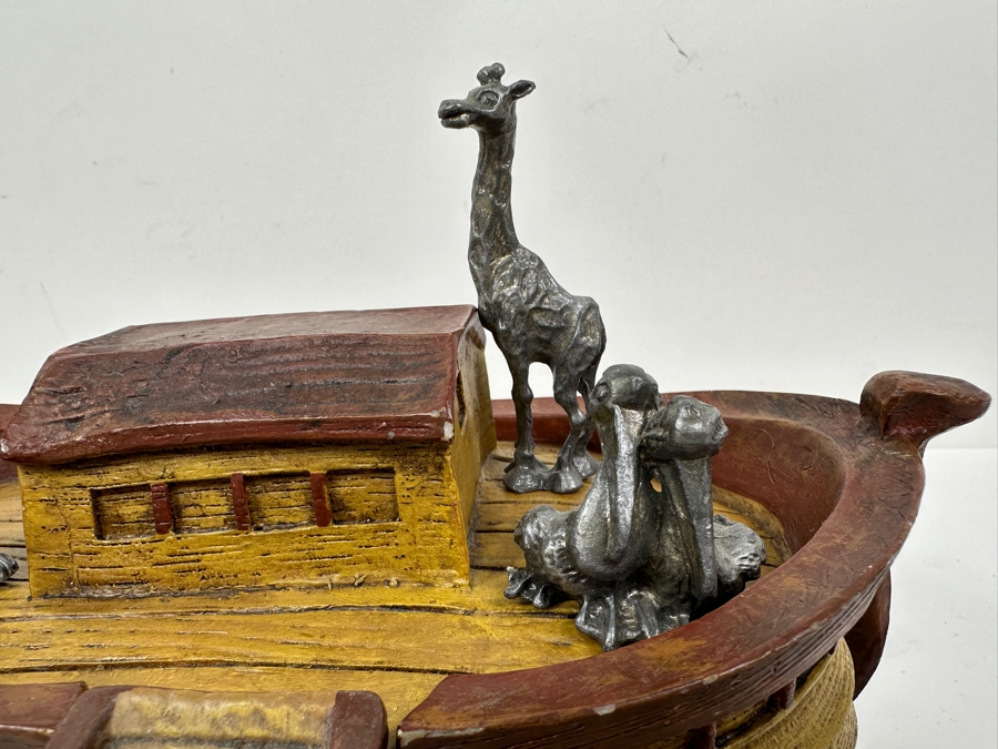 Noah's Ark Pewter Animal & Noah Figurines With Ark [Photo 7]