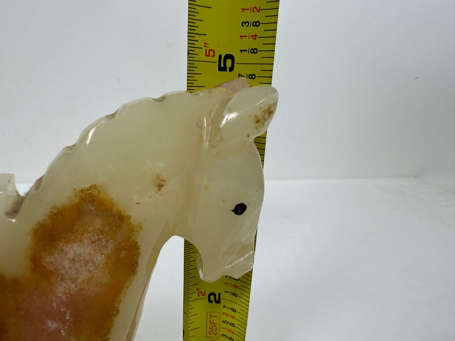 Carved Marble Onyx Stone Horse Figurine 5'H [Photo 8]