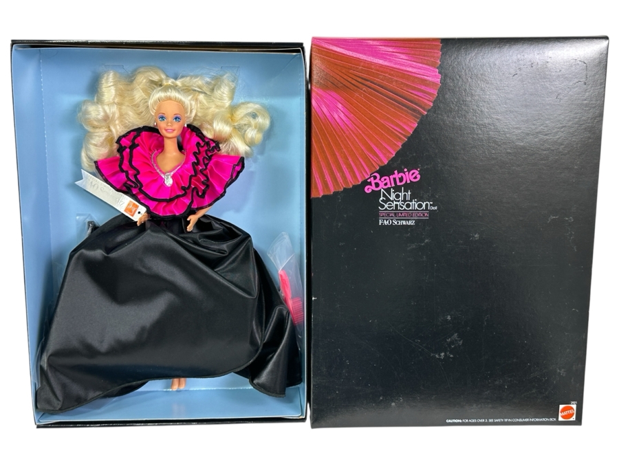 Vintage 1991 Mattel Barbie Night Sensations Special Limited Edition FAO Schwarz Barbie Doll With Box 2921