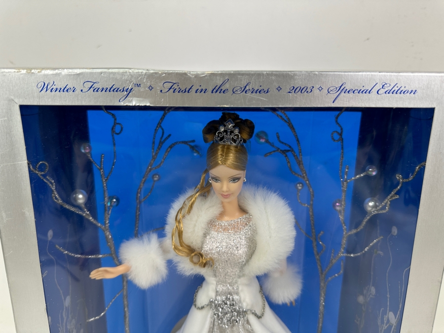 Vintage 2003 Mattel Winter Fantasy First In The Series Special Edition Barbie Doll With Box B2519 [Photo 3]