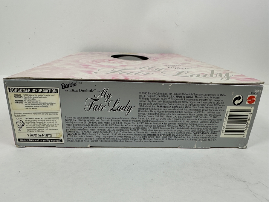 Vintage 1995 Mattel Hollywood Legends Collection Eliza Doolittle In My Fair Lady Barbie Doll With Box [Photo 7]