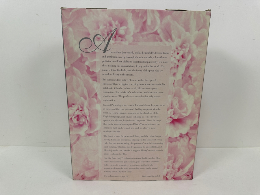 Vintage 1995 Mattel Hollywood Legends Collection Eliza Doolittle In My Fair Lady Barbie Doll With Box [Photo 6]