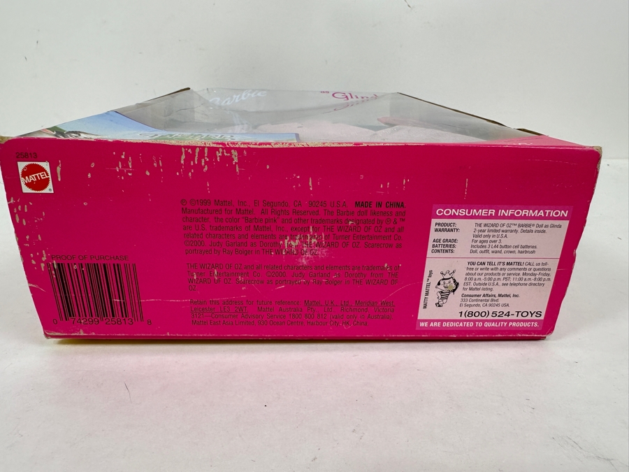 Vintage 1999 Mattel Glinda In The Wizard Of Oz Barbie Doll With Box 25813 [Photo 5]