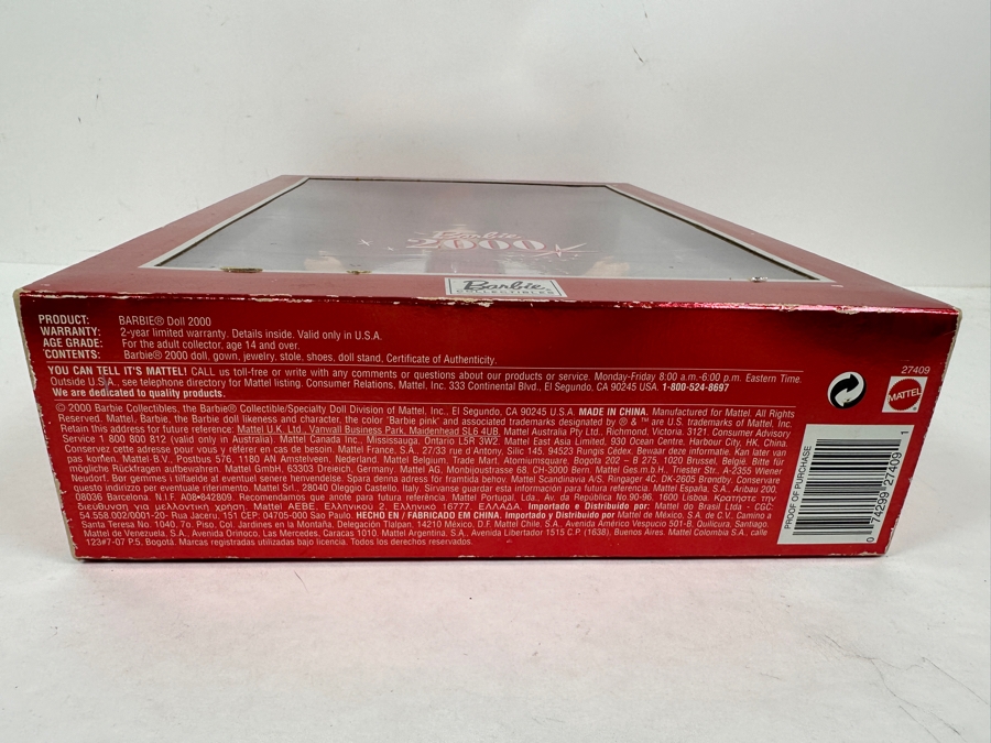 Vintage 2000 Mattel Collector Edition 2000 Barbie Doll With Box 27409 [Photo 5]