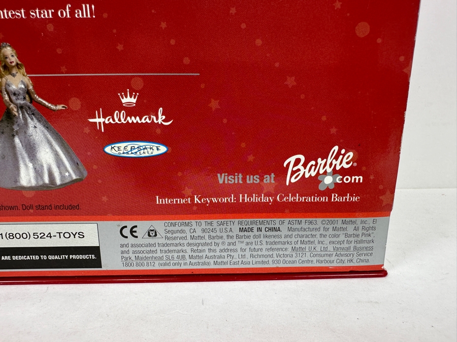 Vintage 2001 Mattel Special Edition Holiday Celebration Barbie Doll With Box [Photo 5]