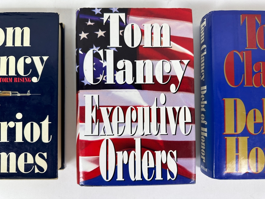Just Added - (3) First Edition Hardcover Tom Clancy Books: Patriot Games, Executive Orders & Debt Of Honor [Photo 3]