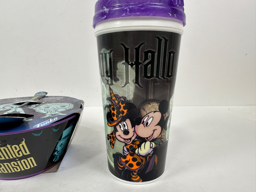New Disney The Haunted Mansion Bowl & Spoon Set By Funko & Pair Of Disney The Haunted Mansion Drink Cups [Photo 9]