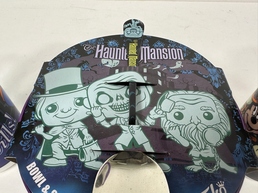 New Disney The Haunted Mansion Bowl & Spoon Set By Funko & Pair Of Disney The Haunted Mansion Drink Cups [Photo 6]