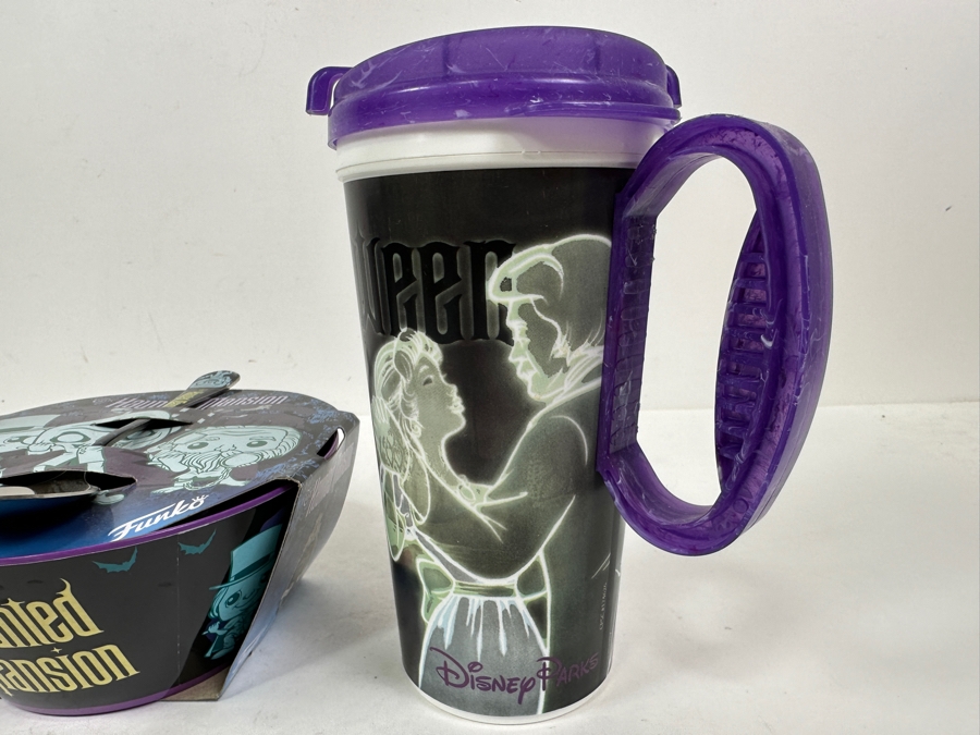 New Disney The Haunted Mansion Bowl & Spoon Set By Funko & Pair Of Disney The Haunted Mansion Drink Cups [Photo 8]