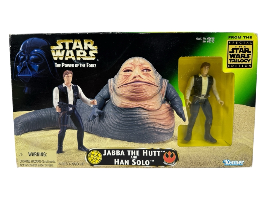 Vintage 1997 New Kenner Star Wars Jabba The Hutt And Han Solo [Photo 1]