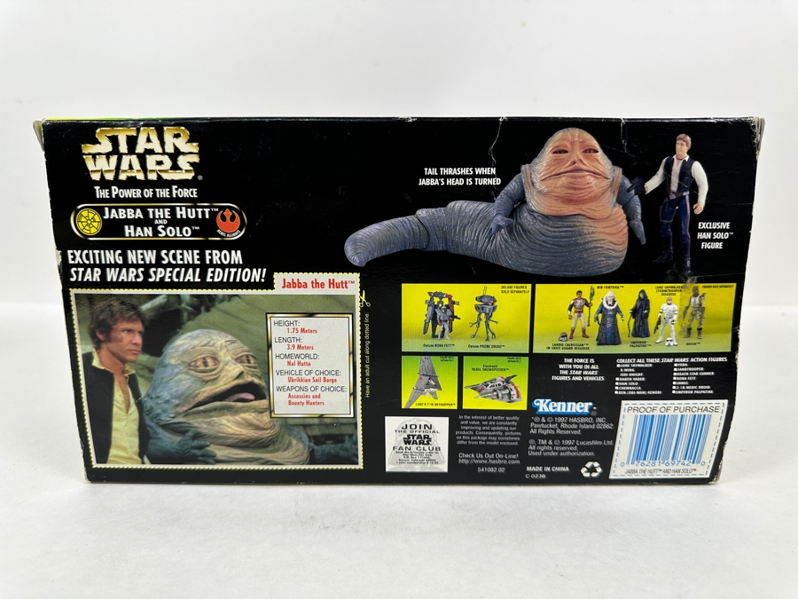 Vintage 1997 New Kenner Star Wars Jabba The Hutt And Han Solo [Photo 4]