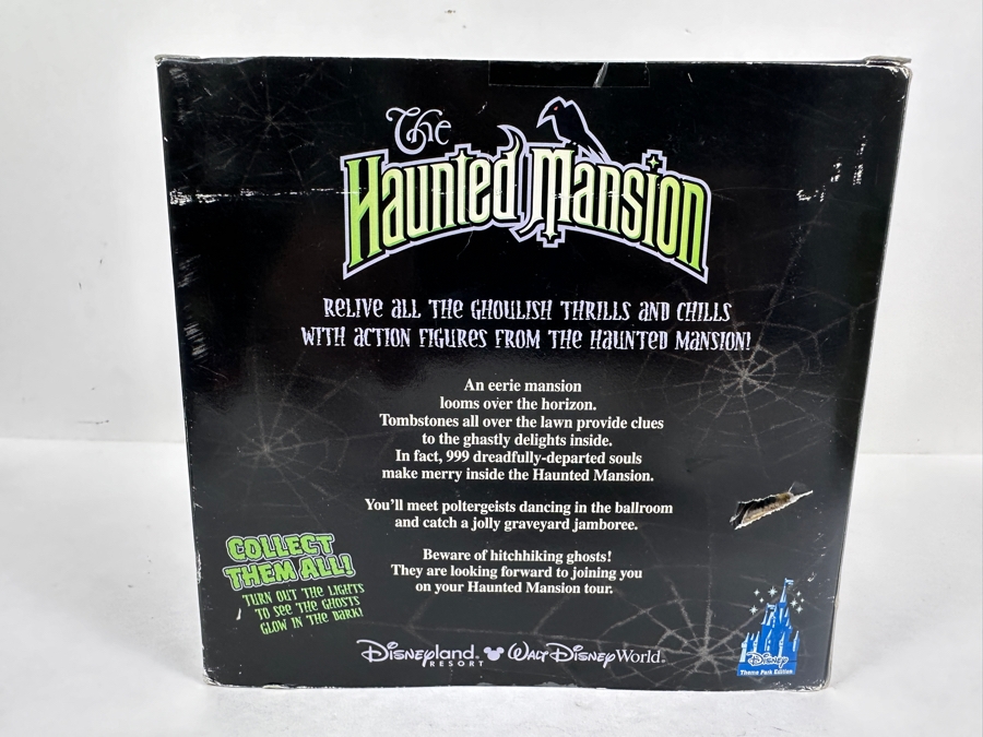 Disneyland The Haunted Mansion Skeleton Hitchhiking Ghost Action Figure With Light-Up Display Base New In Box [Photo 7]
