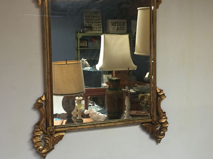 Large Beautifully Ornate Gilded Wooden Mirror [Photo 15]