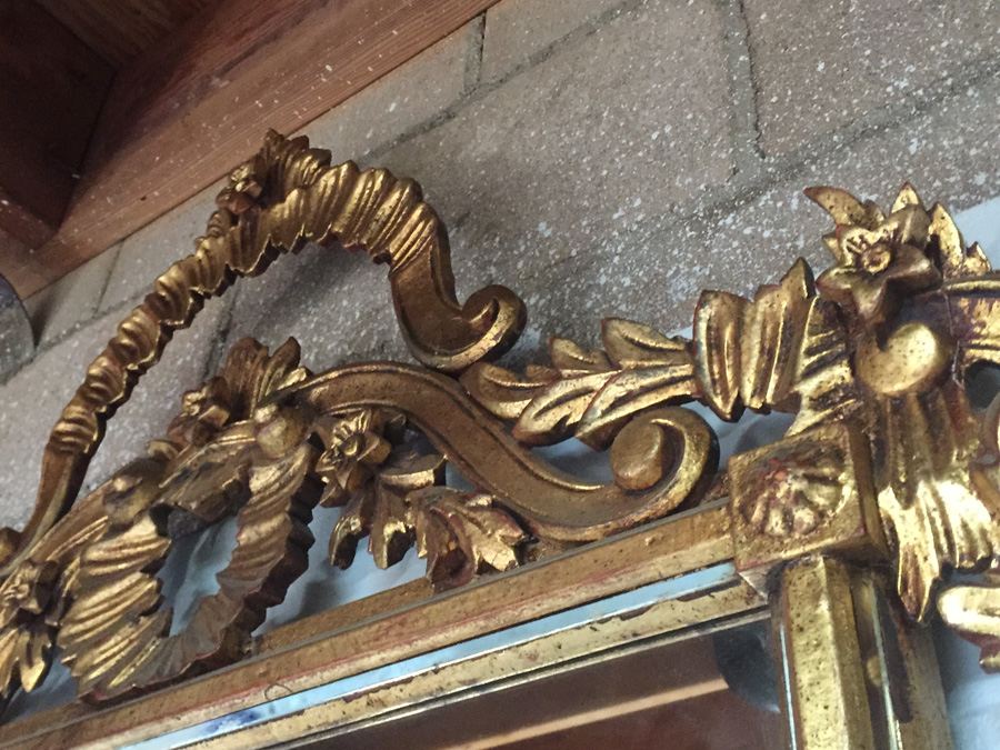 Large Beautifully Ornate Gilded Wooden Mirror [Photo 22]