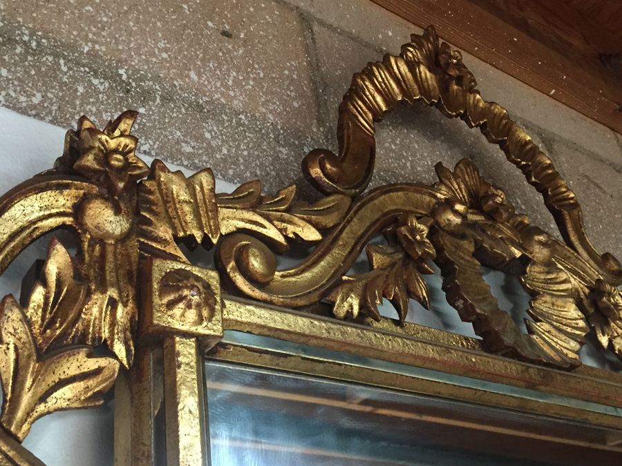Large Beautifully Ornate Gilded Wooden Mirror [Photo 20]