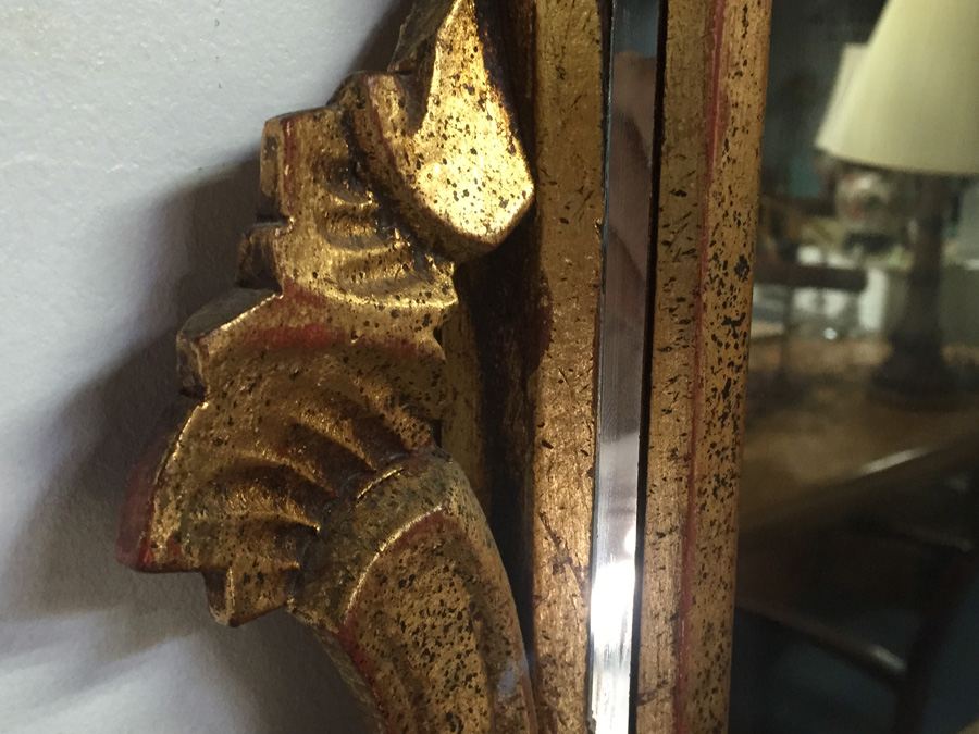 Large Beautifully Ornate Gilded Wooden Mirror [Photo 18]