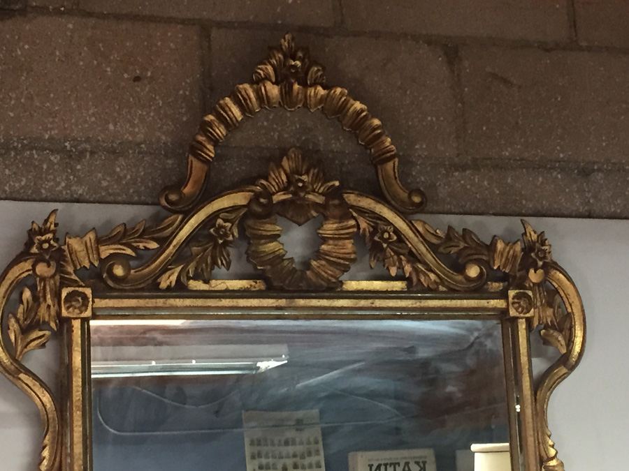Large Beautifully Ornate Gilded Wooden Mirror [Photo 16]