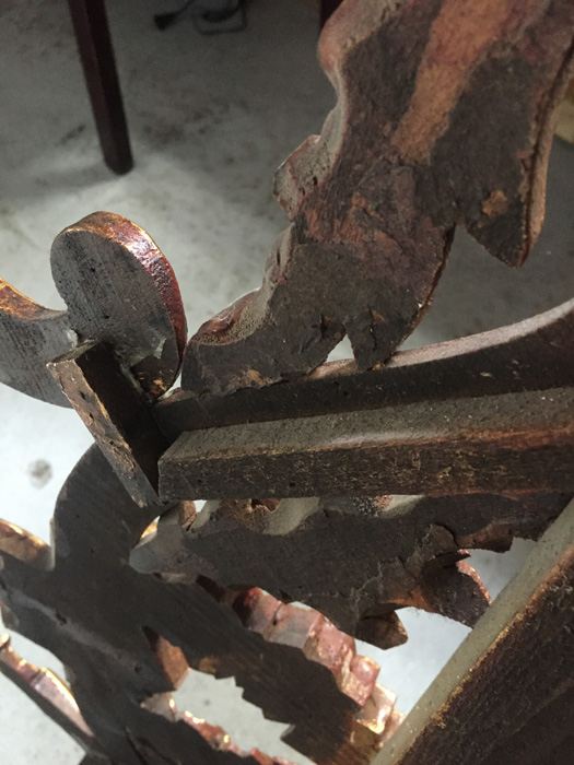 Large Beautifully Ornate Gilded Wooden Mirror [Photo 6]