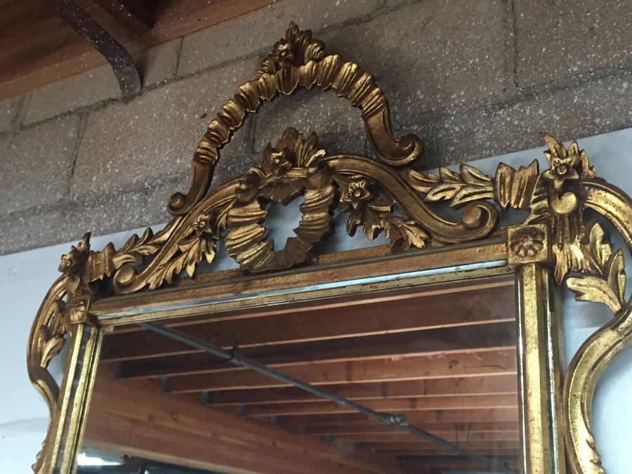 Large Beautifully Ornate Gilded Wooden Mirror [Photo 23]
