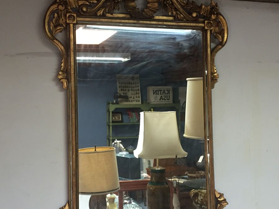 Large Beautifully Ornate Gilded Wooden Mirror [Photo 14]