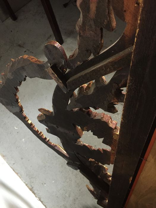 Large Beautifully Ornate Gilded Wooden Mirror [Photo 4]