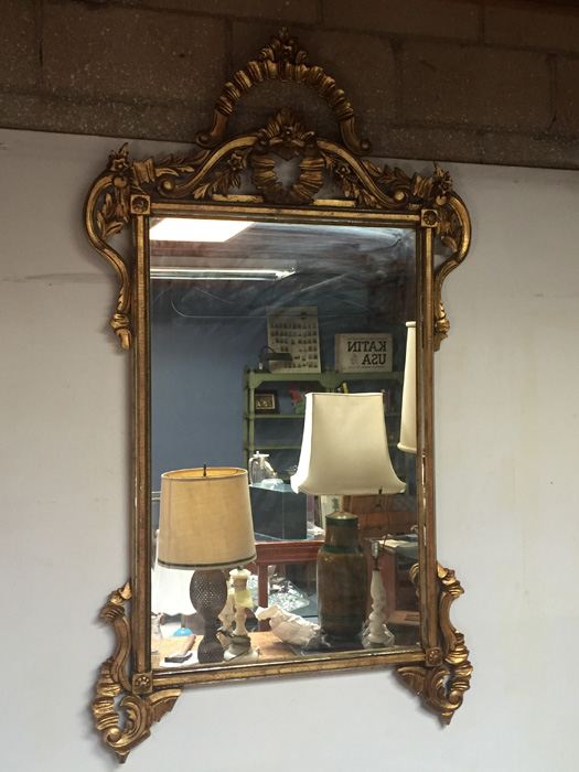 Large Beautifully Ornate Gilded Wooden Mirror