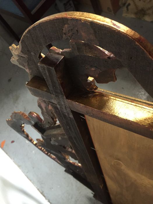 Large Beautifully Ornate Gilded Wooden Mirror [Photo 8]