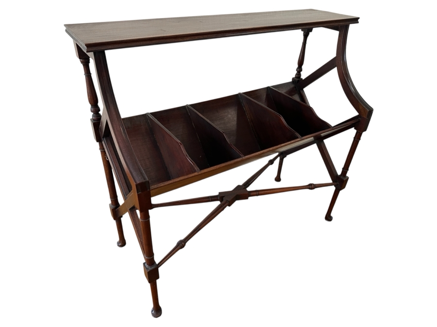 Stunning Mahogany Book Trough 36.5W X 15D X 33.5H [Photo 2]