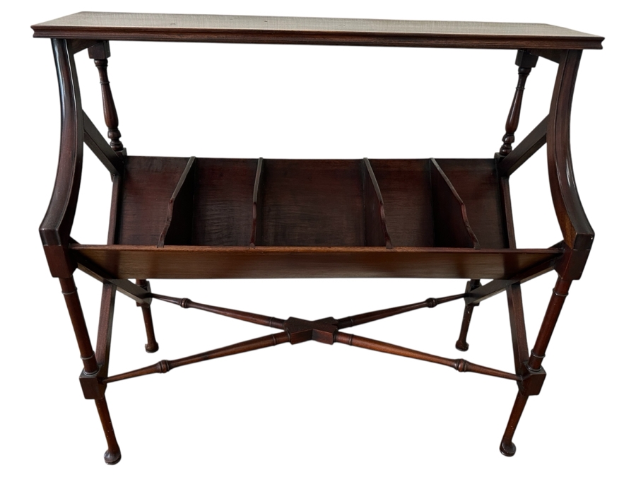 Stunning Mahogany Book Trough 36.5W X 15D X 33.5H